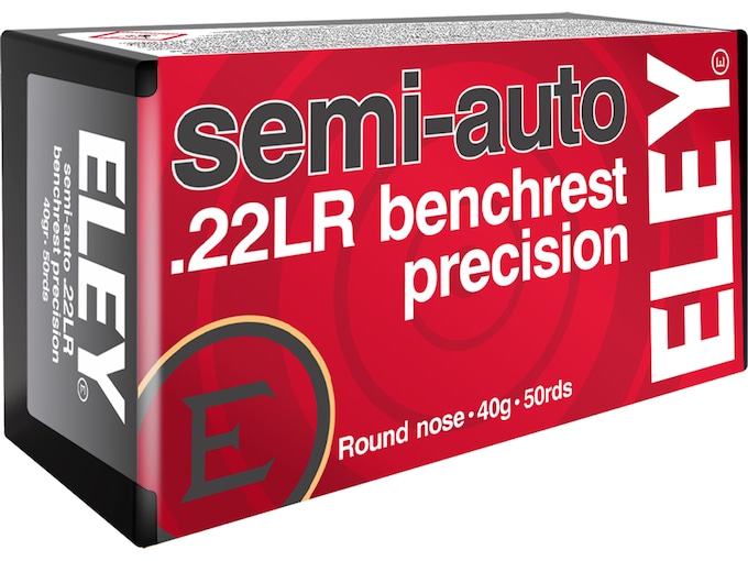 Eley Semi-Auto Benchrest Precision 22LR Ammo 40 Grain Round Nose For Sale