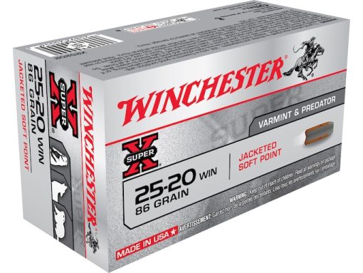 Winchester Super X 25-20 WCF Ammo 86 Grain Jacketed Soft Point Box of 50 Direct