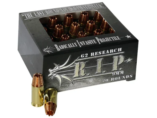 G2 Research R.I.P. 9mm Luger Ammo 92 Grain G2 R.I.P. Fragmenting Hollow Point Lead Free Box of 100 rounds Direct for sale
